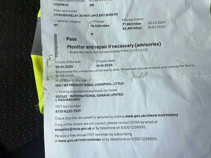 2020 - CITROEN RELAY