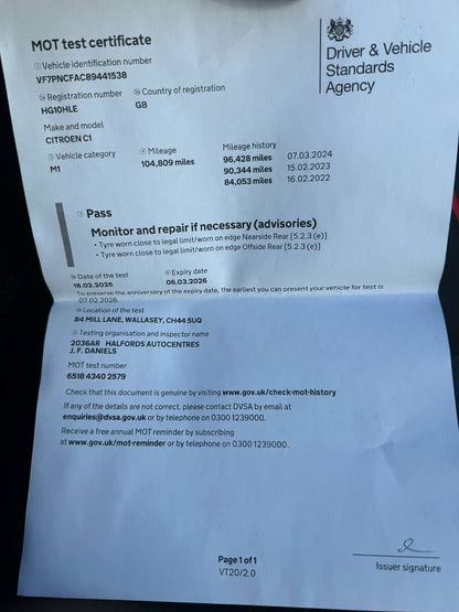 2010 CITROEN C1