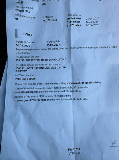 2014 - Ford B-Max Zetec
